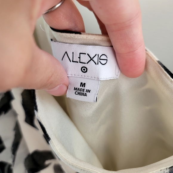 ALEXIS x Target Botanical One Shoulder Ruffle Maxi Dress Asymmetrical Size M - Picture 6 of 13